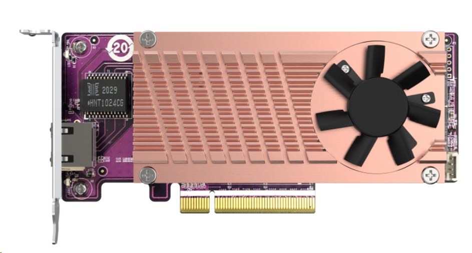 QNAP QM2-2P10G1TB rozšiřující karta 1x10GbE,  2xM.2 NVMe 2280 PCIe Gen3x8 pro PC i NAS1 
