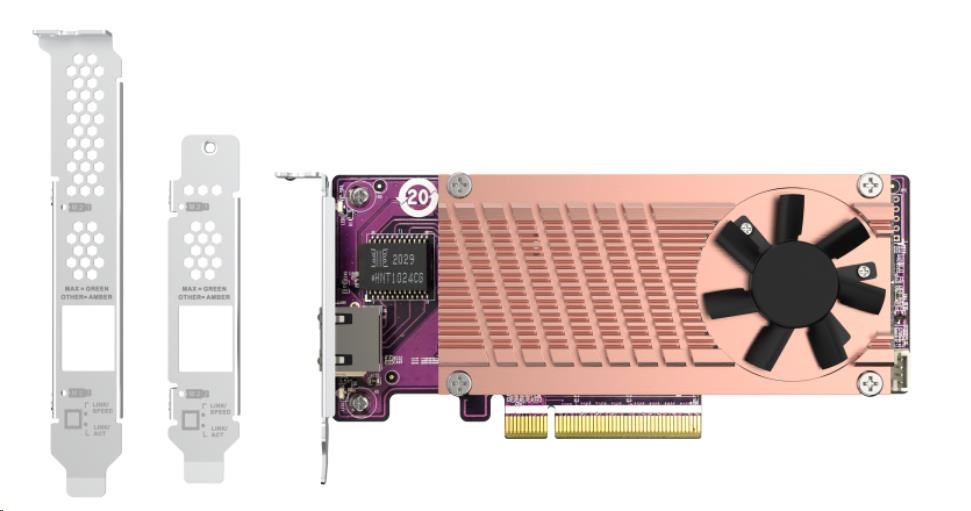 QNAP QM2-2P10G1TB rozšiřující karta 1x10GbE,  2xM.2 NVMe 2280 PCIe Gen3x8 pro PC i NAS5 