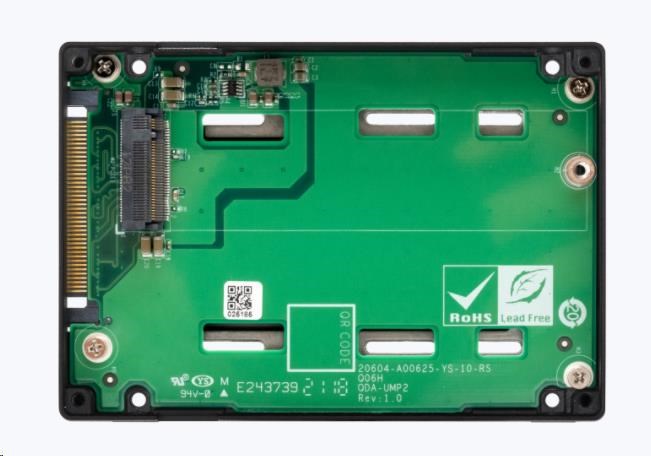 QNAP QDA-UMP4 diskový adaptér 1x M.2 NVMe SSD do U.2 PCIe SSD3 