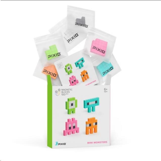 PIXIO Mini Monsters magnetická stavebnice4 