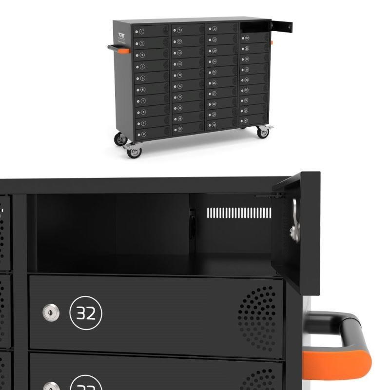 PORT nabíjecí skříňka pro 40 zařízení,  individuální zámky,  černá7 