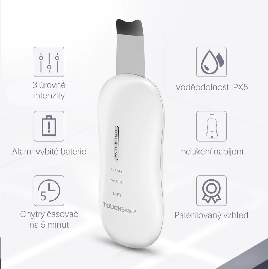 TOUCHBeauty 1887 Ultrazvuková špachtle na pleť2 