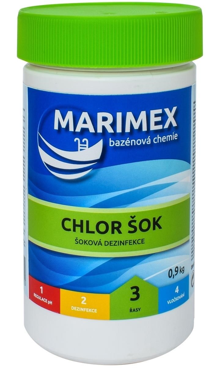 Marimex Chlor Šok 0, 9 kg - bazénová chemie - ŘASY1 