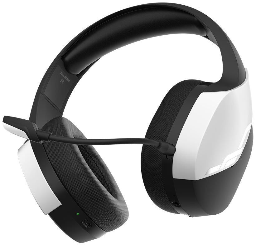 Zalman headset ZM-HPS700W /  herní /  náhlavní /  bezdrátový /  50mm měniče /  3, 5mm jack /  bíločerná4 