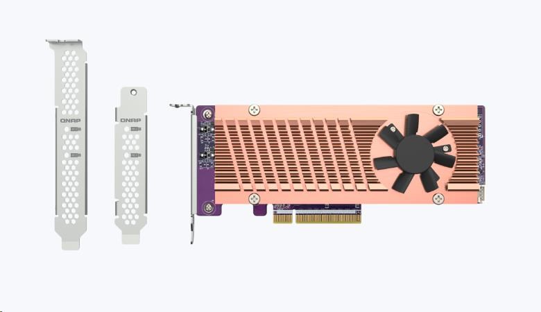 QNAP QM2-2P-384A rozšiřující karta 2xM.2 NVMe 2280/ 22110 PCIe Gen3x4 pro PC i NAS0 