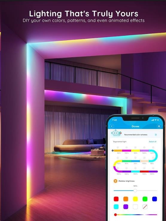 Govee WiFi RGBIC PRO Smart LED pásek 5m2 