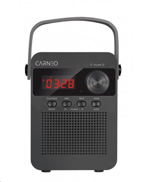 CARNEO F90 FM rádio,  bluetooth reproduktor,  black/ wood0 