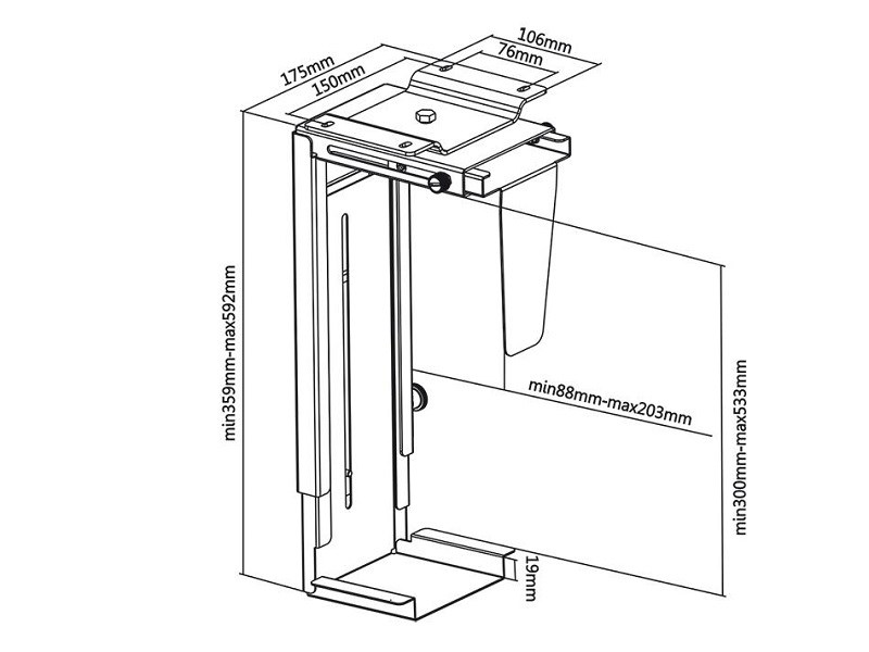 Univerzální držák na PC Fiber Mounts M7C13B4 