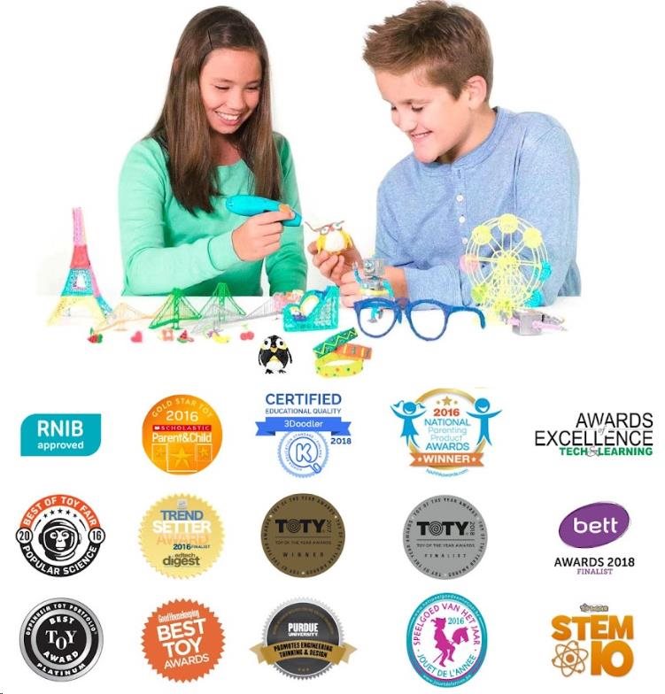 3Doodler 3D Pero Start+ a 72 náplní + 12 šablon5 