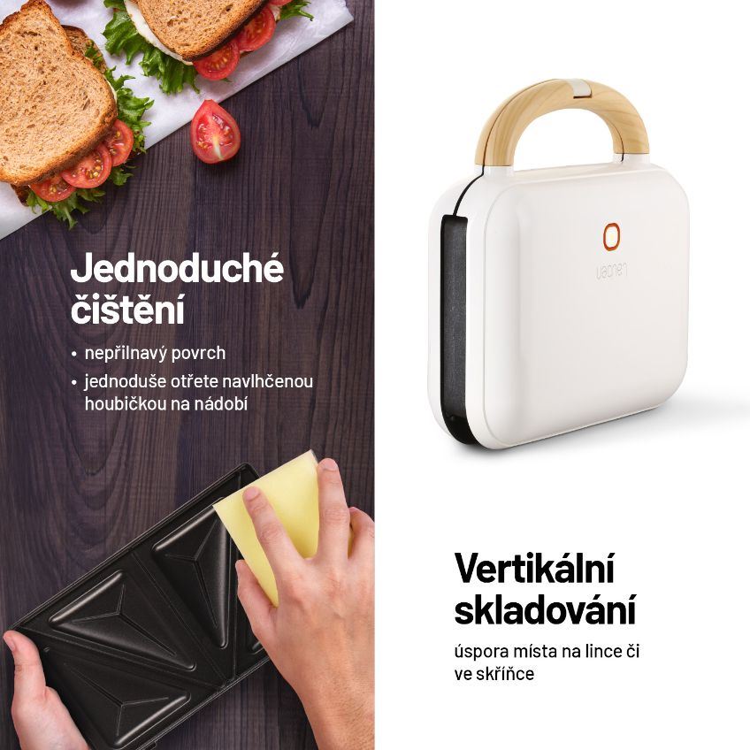 Lauben Sandwich Maker 3in1 900WW8 