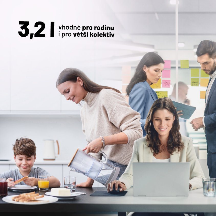Lauben Glass Water Filter Jug 32GW - filtrační konvice7 
