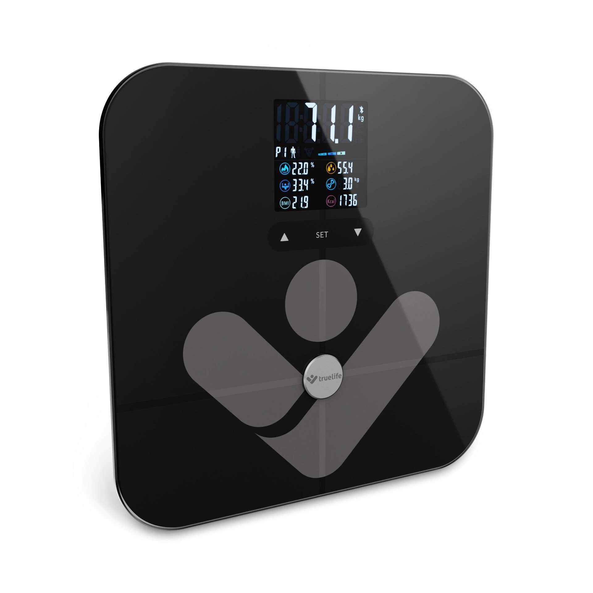 TrueLife FitScale W7 BT - Bioelektrická impedanční bluetooth váha - černá2 