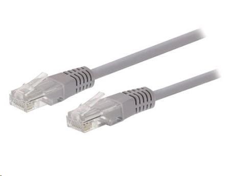 C-TECH patchcord Cat5e,  UTP,  sivý,  40 m0 