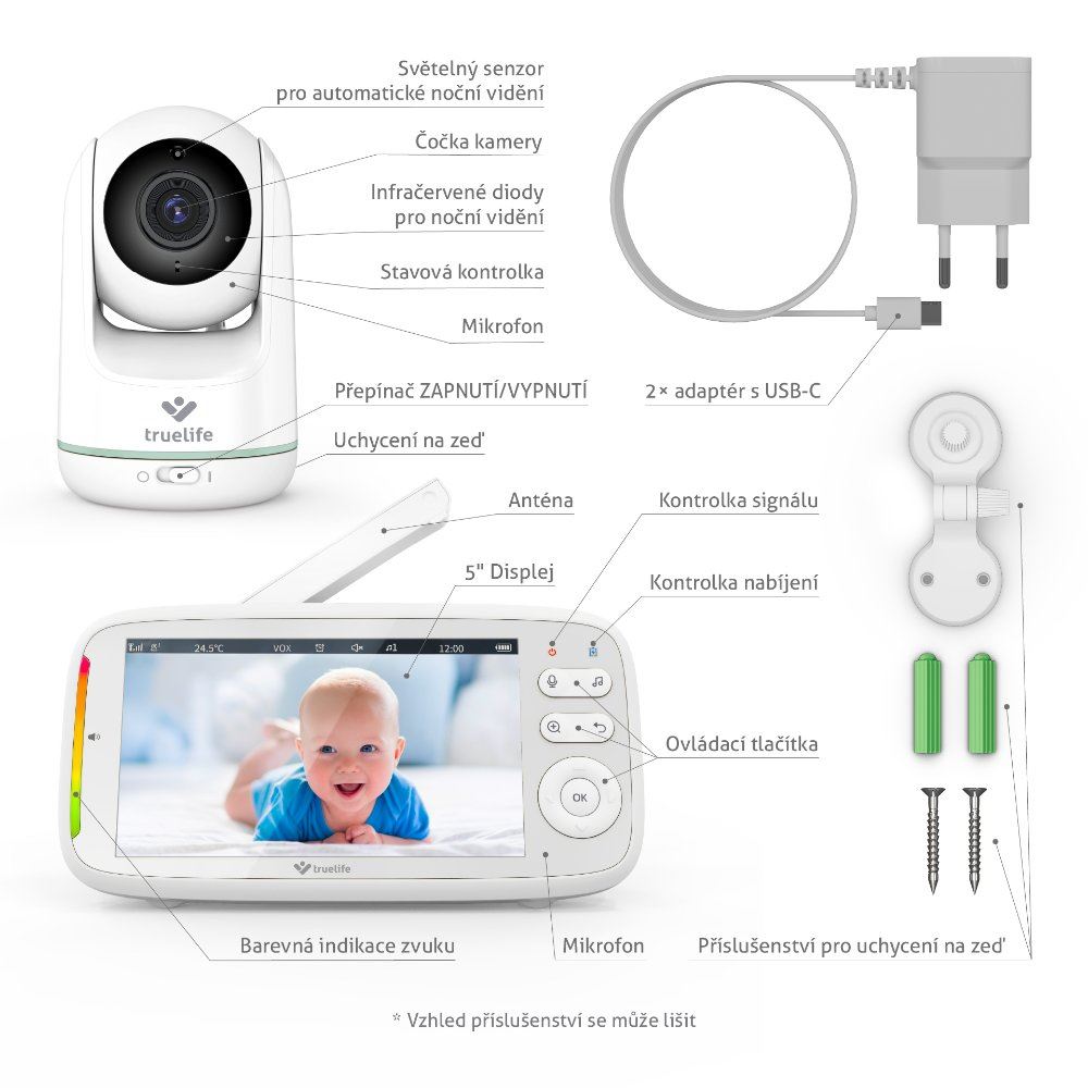 TrueLife NannyCam R5 - digitální video chůvička8 