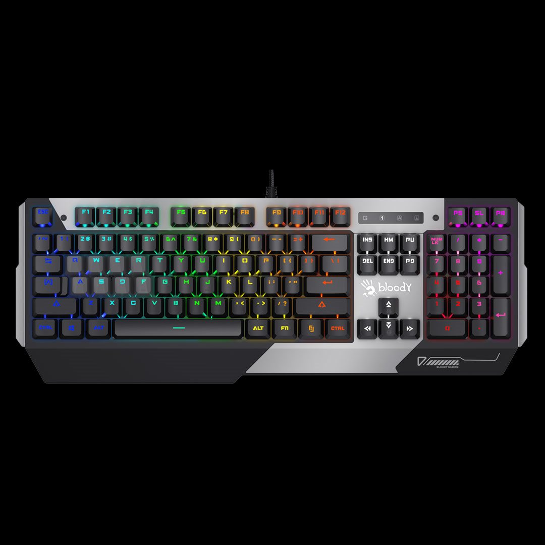 A4tech Bloody LIGHT STRIKE B865N mechanická RNBW herní klávesnice,  USB,  CZ0 