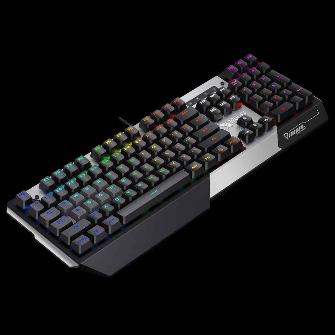 A4tech Bloody LIGHT STRIKE B865N mechanická RNBW herní klávesnice,  USB,  CZ1 