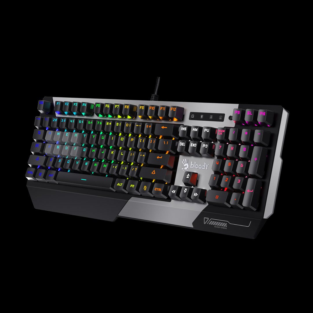 A4tech Bloody LIGHT STRIKE B865N mechanická RNBW herní klávesnice,  USB,  CZ2 