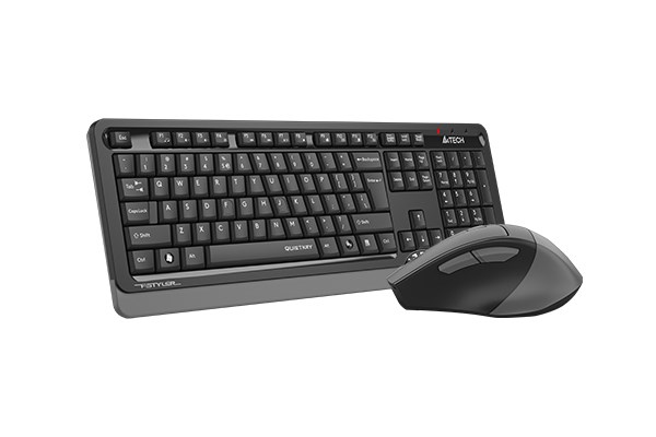 A4tech FGS1035Q,  bezdrátový kancelářský set klávesnice s myši,  šedá2 