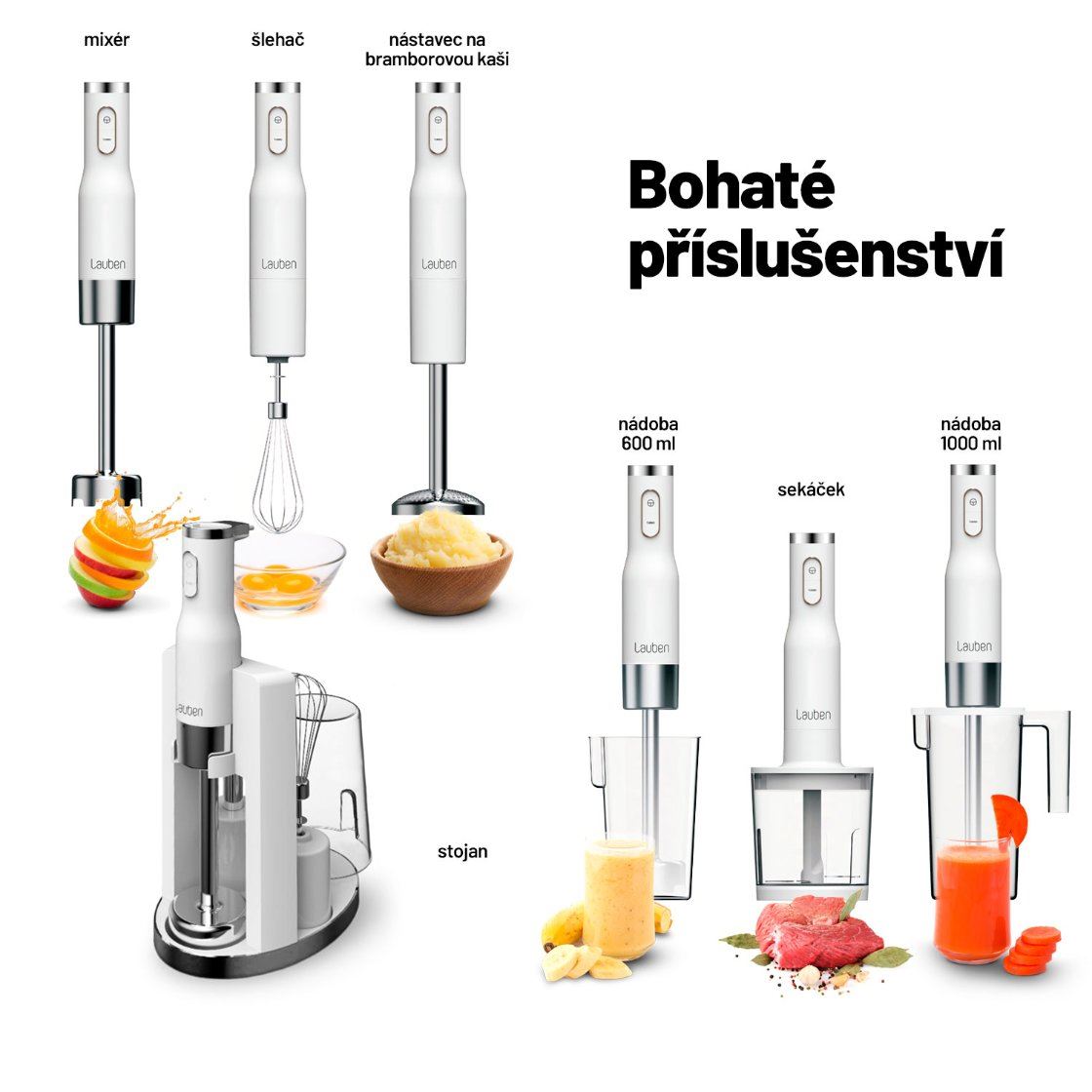 Lauben Stick Blender 800WT - tyčový mixér3 