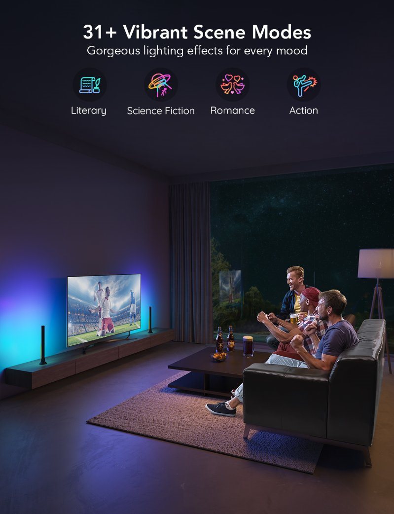 Govee SMART LED RGBIC Panel 38cm pro TV 43-75