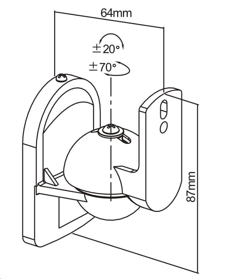 CONNECT IT Nástěnný držák na reproduktory2 