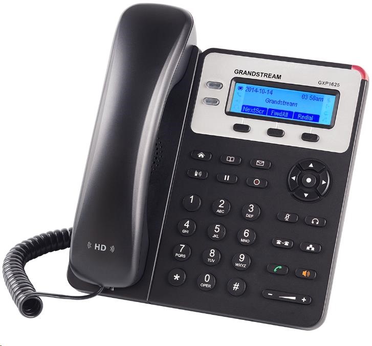 Grandstream GXP1620 [VoIP telefón - 2x SIP účet,  HD audio,  3 programy.tlačidlá,  prepínač 2xLAN 10/ 100Mbps]0 