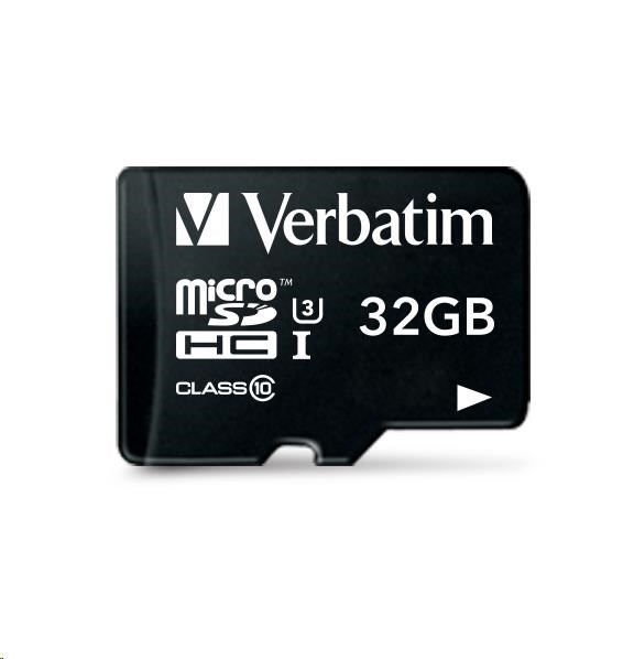 VERBATIM MicroSDHC karta 32GB Pro,  U3 + adaptér0 