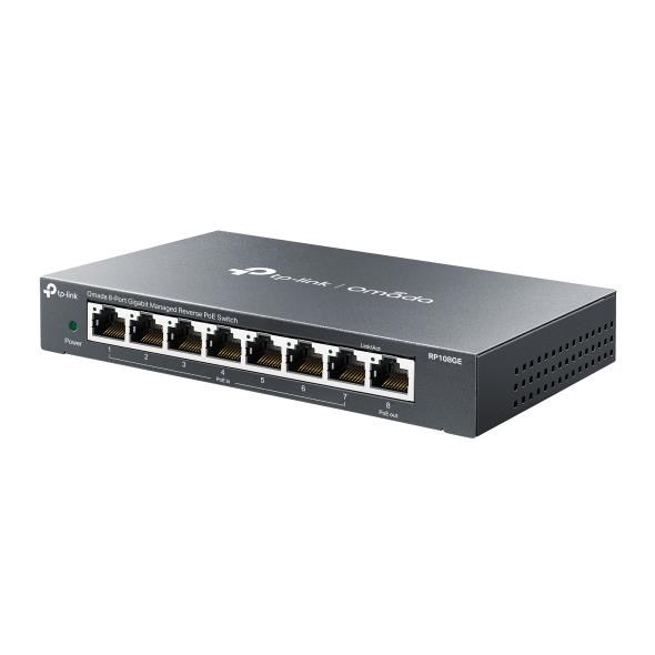 TP-Link Easy Smart switch RP108GE (7xGbE passive PoE-in,  1xGbE passive PoE-out)1 