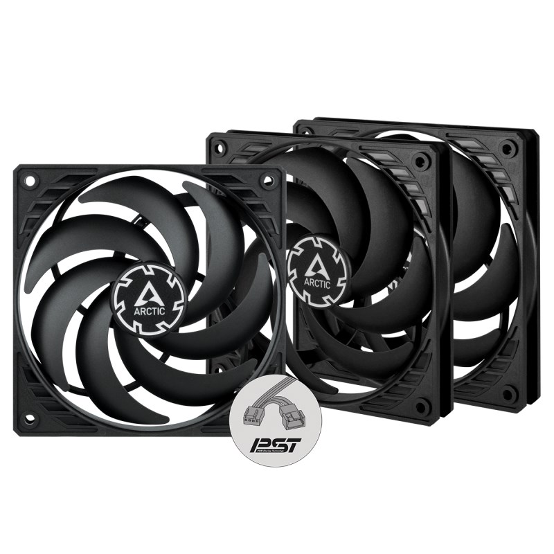 ARCTIC P12 Slim PWM pst – 120mm Pressure optimized case fan | Slim profile | PWM controlled speed wi