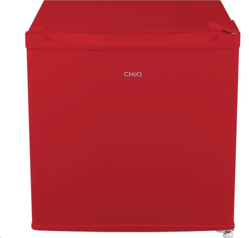CHiQ CSD46D4RE minibar,  46 litrů,  2 přihrádky,  0 °C až +10 °C,  39 dB,  červený1 