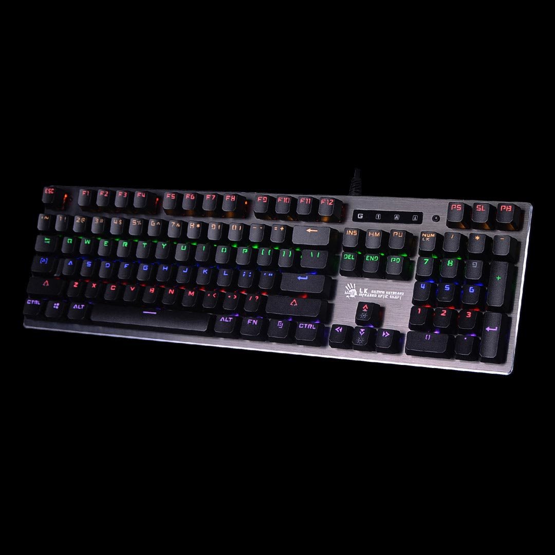 A4tech Bloody Klávesnice B760,  herní klávesnice,  mechanická,  drátová,  Black Switch,  CZ/ SK,  Černá2 