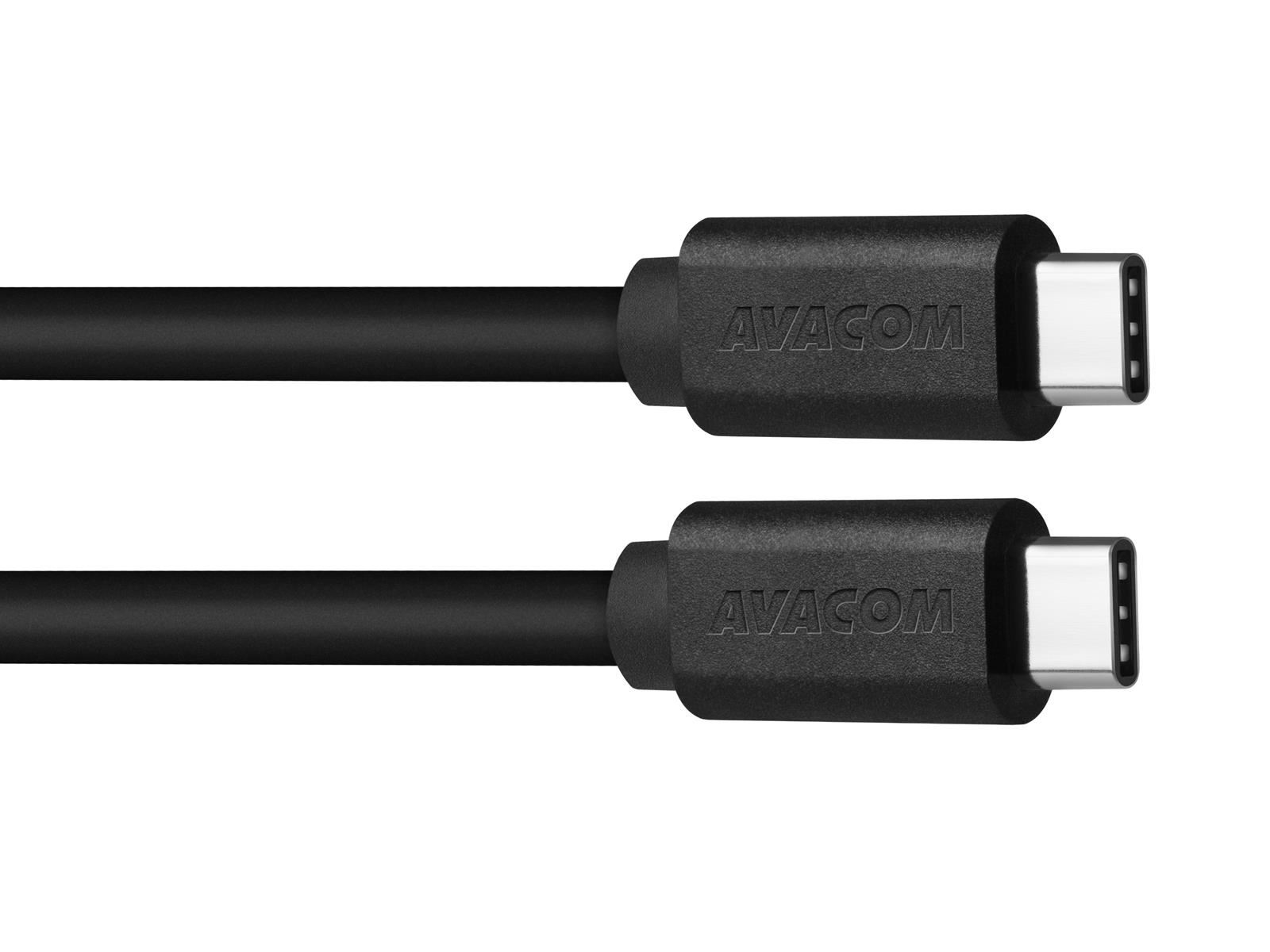 AVACOM datový a nabíjecí kabel USB Type-C - USB Type-C,  40cm,  černá0 