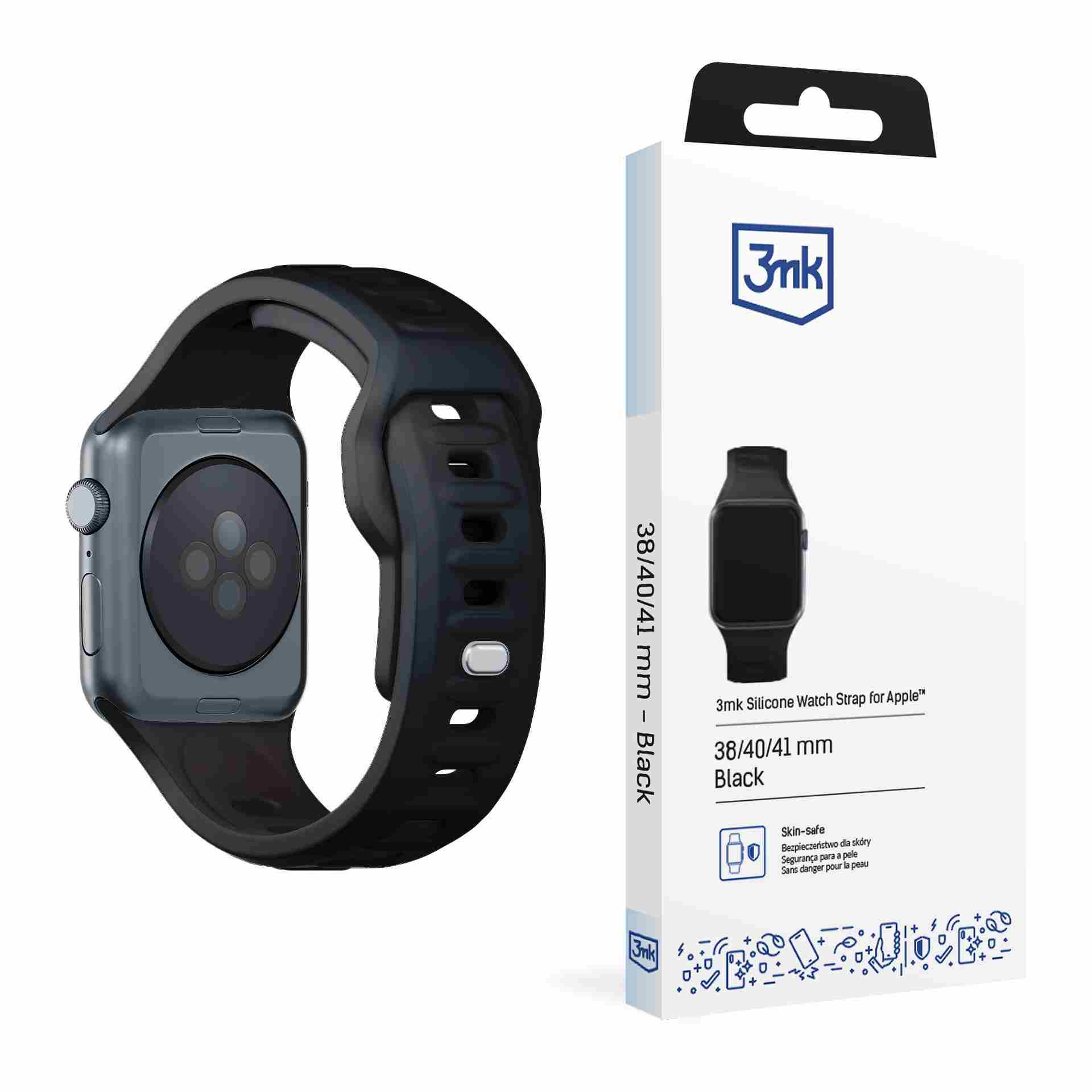 3mk řemínek Watch Strap pro Apple 38/ 40/ 41 mm Black7 