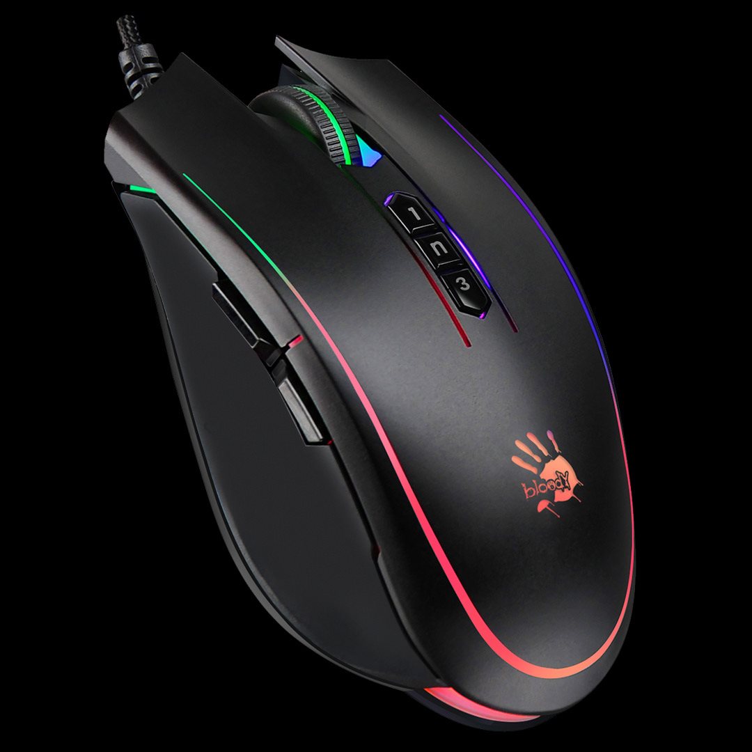 A4tech Bloody Podsvícená herní myš P81S Activated,  8000 DPI,  USB,  Core 3,  černá2 