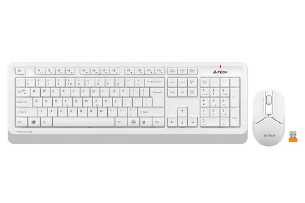 A4tech Set klávesnice+myš FG1012,  Bezdrátový,  US,  bílá0 