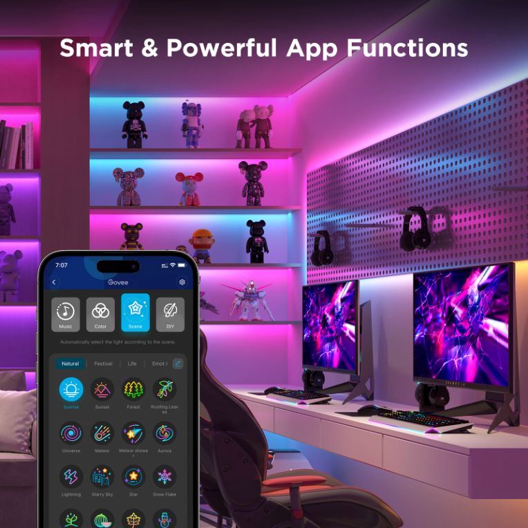 Govee WiFi RGBICW Smart PRO LED pásek 5m Matter - extra odolný4 