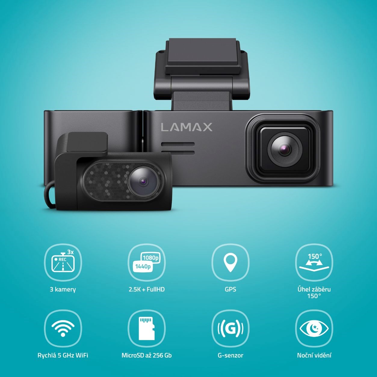 LAMAX N10 GPS 3in1 - kamera do auta5 
