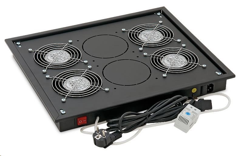 TRITON Ventilačná jednotka horná (dolná),  4 ventilátory-230V/ 60W,  termostat,  sivá0 