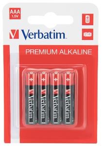 VERBATIM Alkalické baterie AAA,  4 PACK ,  LR30 