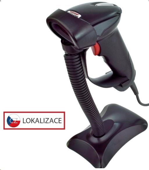Laserová čítačka Virtuos HT-900A,  USB (emulácia klávesnice/ RS232),  čierna0 