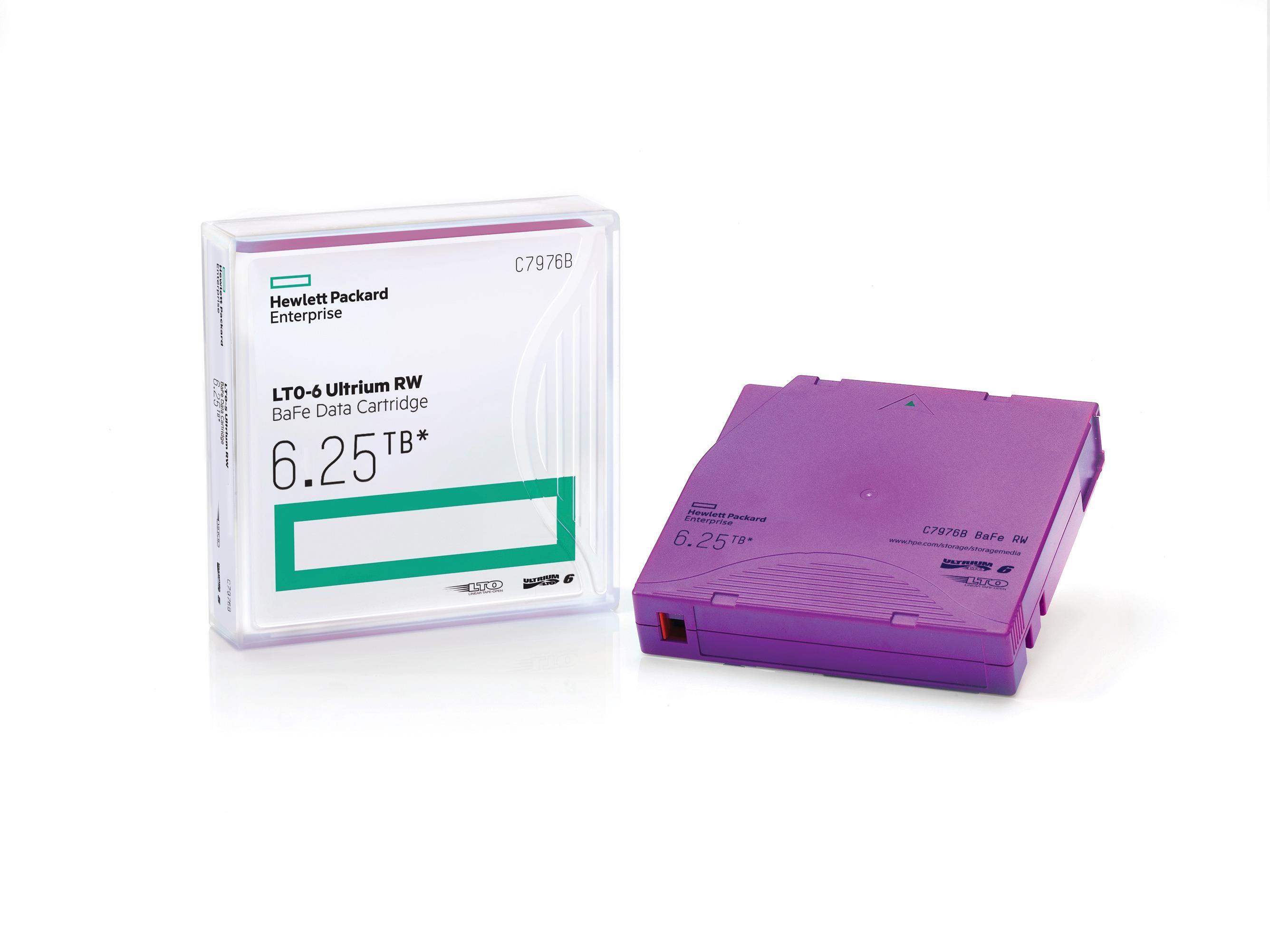 HP LTO-6 Ultrium 6.25TB MP RW Data Cartridge C7976A (1x LTO6 Ultrium 6.25TB MPRWDataCartridge + WriteOn Label)0 