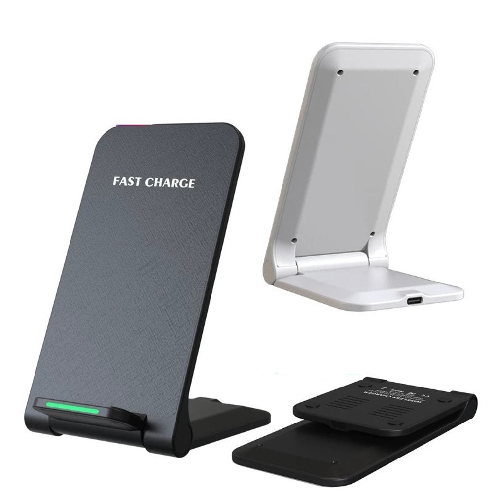 1stCOOL bezdrátová QI nabíječka H18,  skládací stojánek,  USB-C,  bílá1 