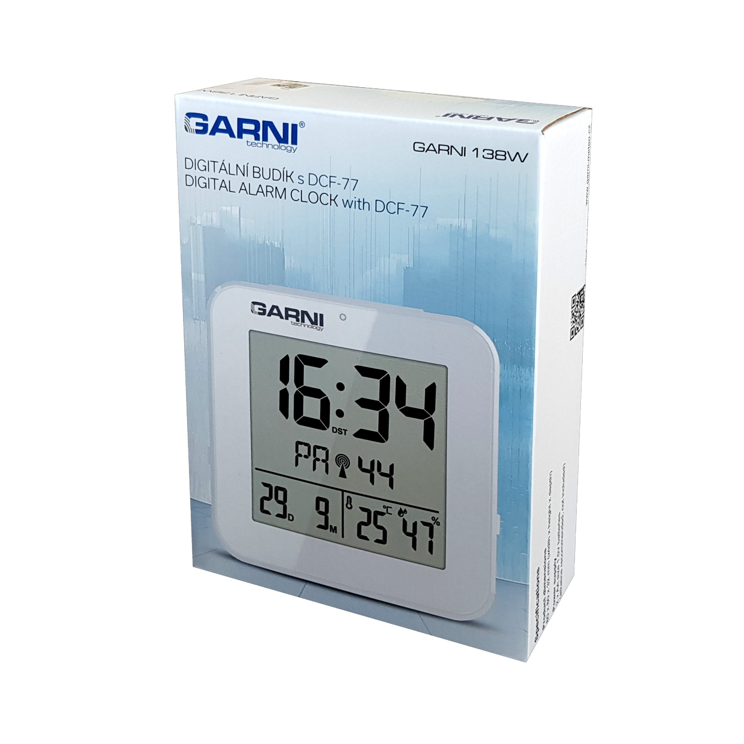 GARNI 138W - digitální budík s teploměrem a vlhkoměrem,  bílá5 