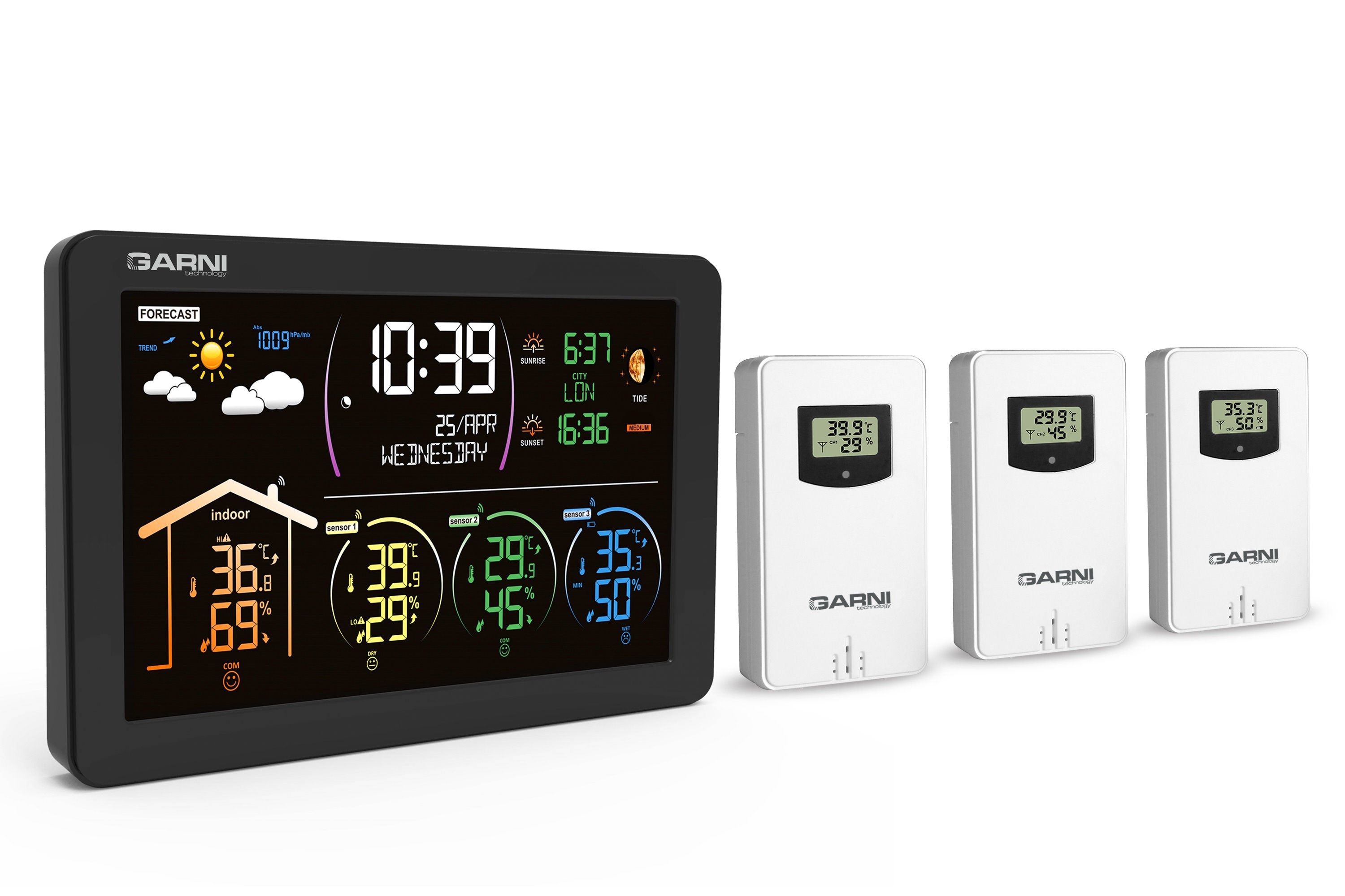 GARNI 580 Line - Meteorologická stanice se 3 bezdrátovými čidly2 