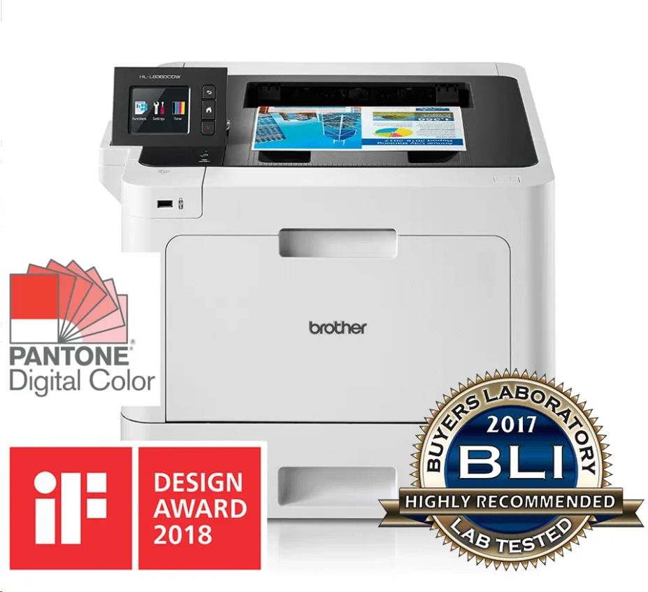 BAZAR - BROTHER tiskárna color laserová HLL-8360CDW- A4, 31ppm,  2400x600,  USB 2.0,  LAN,  WiFi,  250+50listů - open box0 