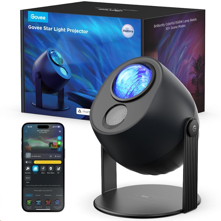 Govee Galaxy Light Projector Pro Matter s reproduktorem0 