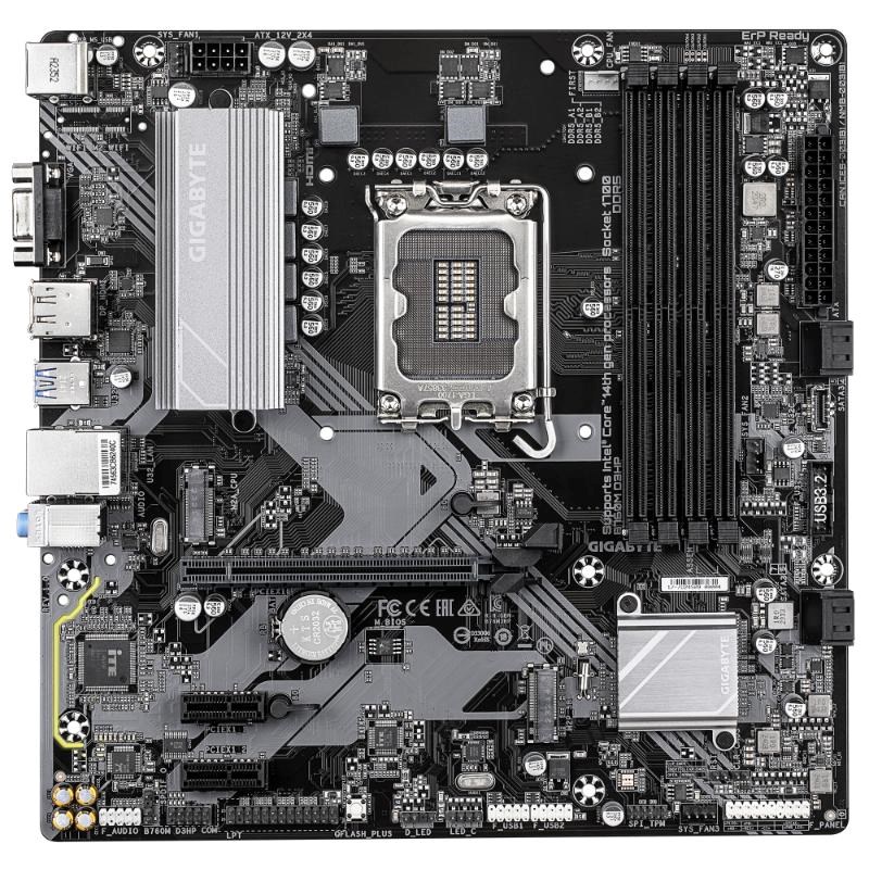 GIGABYTE MB Sc LGA1700 B760M D3HP,  Intel B760,  4xDDR5,  1xDP,  1xHDMI,  1xVGA,  mATX1 