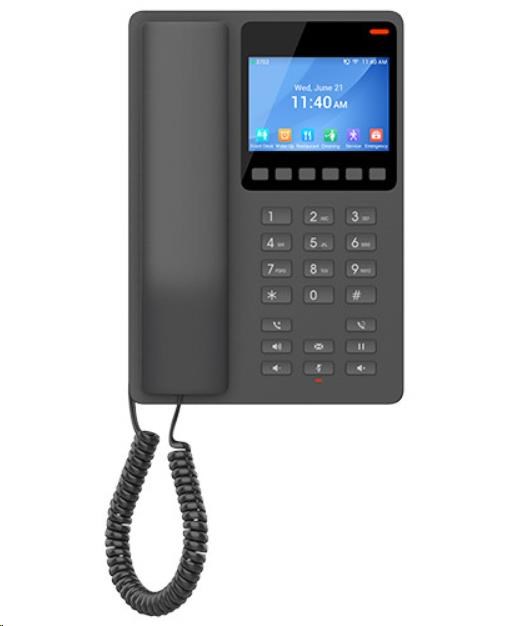 Grandstream GHP631W SIP WiFi hotelový telefon s displejem černý0 