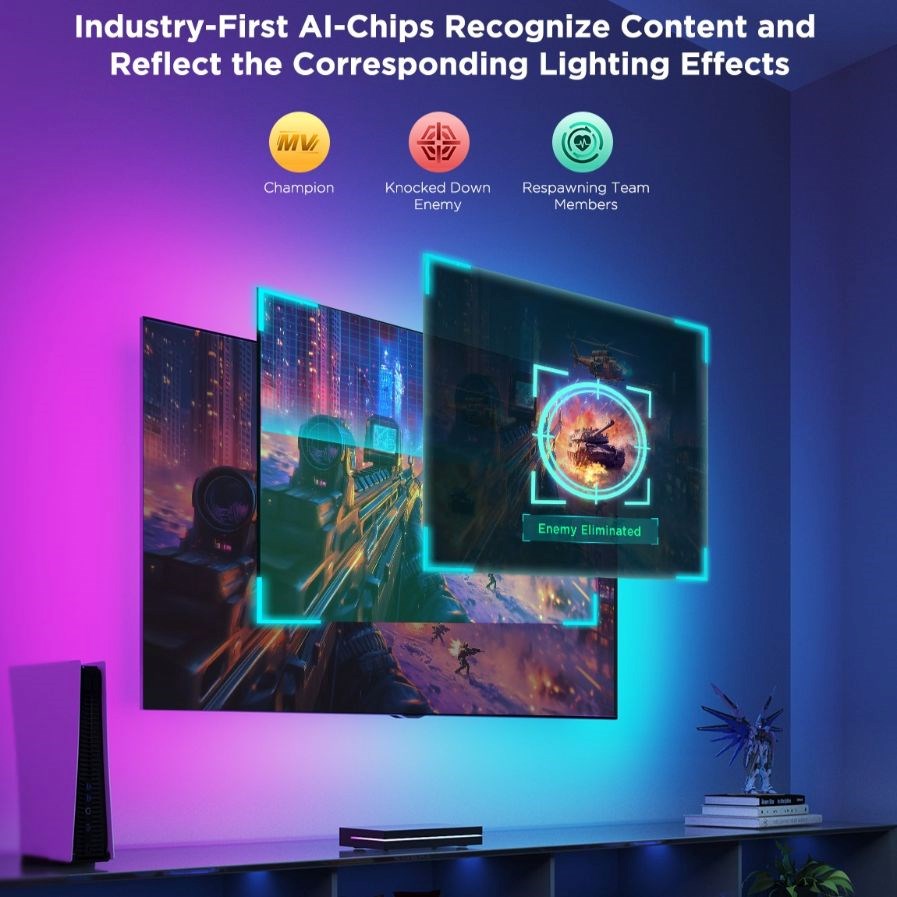 Govee AI Sync Box 2 Smart TV RGBICW podsvětlení 55-65