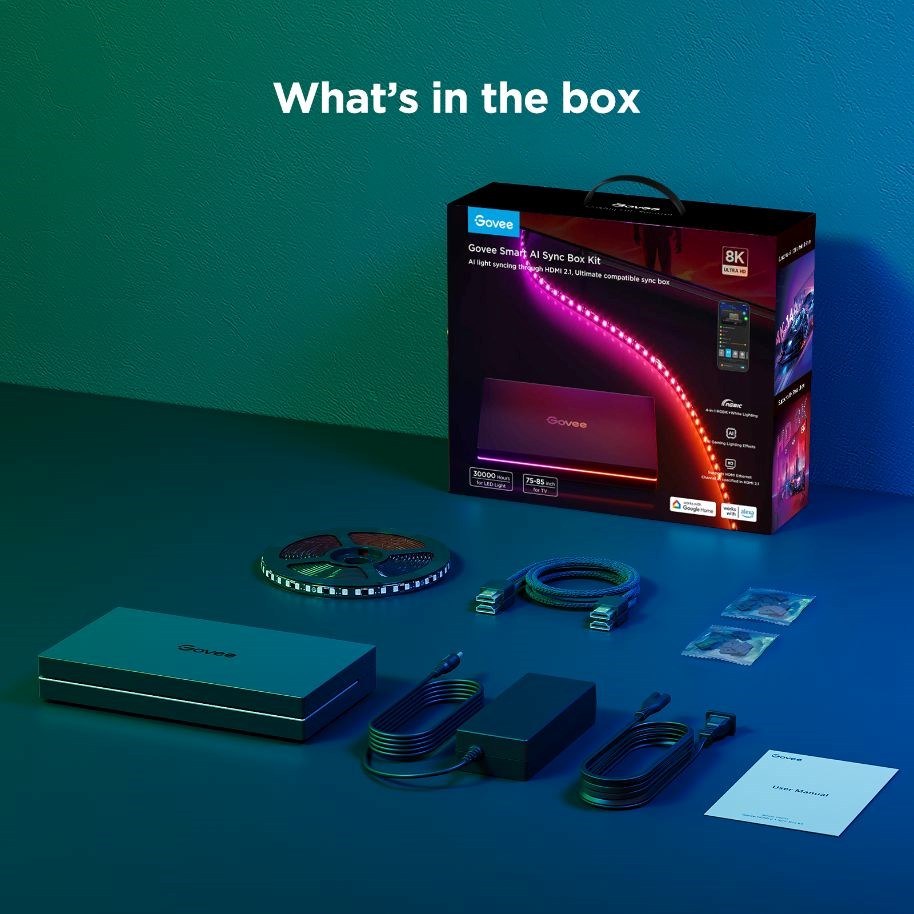 Govee AI Sync Box 2 Smart TV RGBICW podsvětlení 55-65
